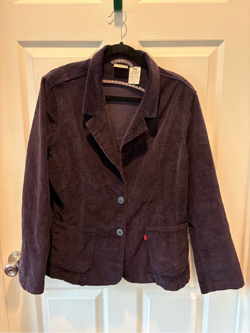 Levi's Women's Dark Purple Corduroy Blazer